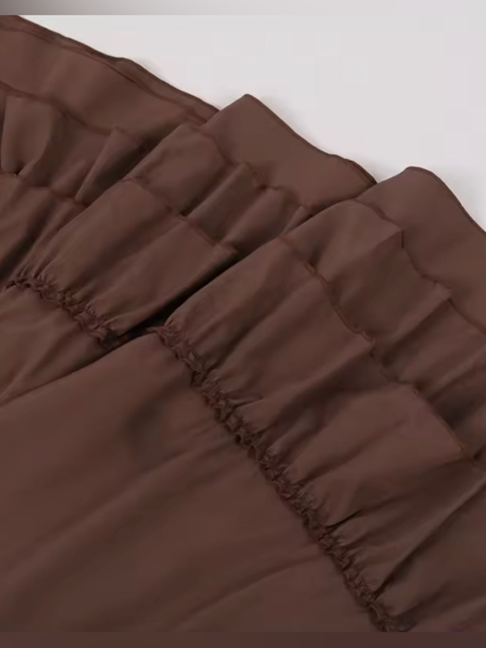 Brown Victorian Ruffle Maxi Skirt Gothic Steampunk Cottagecore XL - Picture 8 of 12